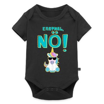erstmal NÖ Baby - Baby Premium Kurzarmbody - Schwarz - Vorne