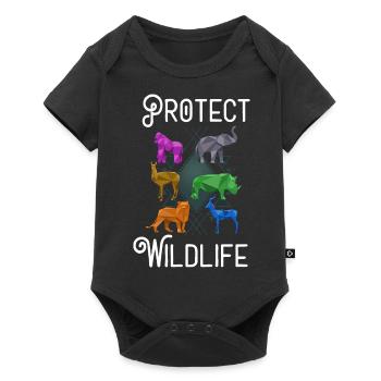 Protect Wildlife Wild Animals Nature Lover Environ - Baby Premium short-sleeve bodysuit - black - Front