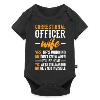 Correctional Officer Wife – Corrections Officer - Baby Premium short-sleeve bodysuit - black - Front