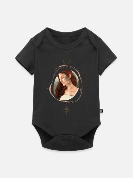 Frau im Portrait - Baby Premium Kurzarmbody - Schwarz