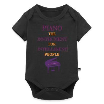 Piano Instrument For Intelligent People Violet - Baby Premium short-sleeve bodysuit - black - Front