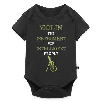 Instrument de violon pour les gens intelligents Citron - Body à manches courtes Premium Bébé - noir - Devant