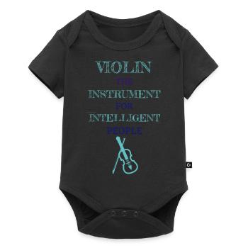 Instrument de violon pour les gens intelligents Jade - Body à manches courtes Premium Bébé - noir - Devant