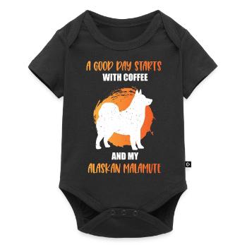 Alaskan Malamute Dog - Baby Premium short-sleeve bodysuit - black - Front