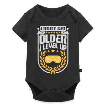 get older level up - Baby Premium Kurzarmbody - Schwarz - Vorne