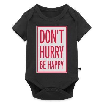 Don't hurry be happy - Baby Premium short-sleeve bodysuit - black - Front