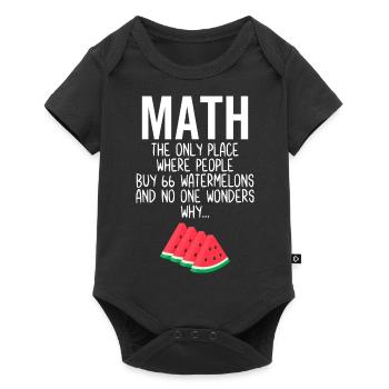 Math Le seul endroit où les gens achètent 66 pastèques - Body à manches courtes Premium Bébé - noir - Devant