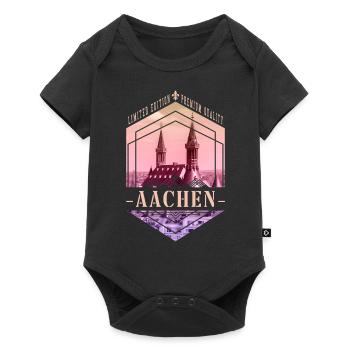 Aachen Germany City Skyline Home Love - Baby Premium short-sleeve bodysuit - black - Front