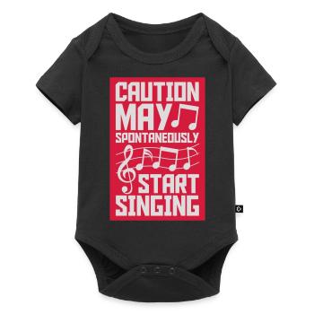 may spontaneously start singing - Baby Premium Kurzarmbody - Schwarz - Vorne