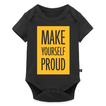 Faites-vous fier de la citation - Body à manches courtes Premium Bébé - noir - Devant