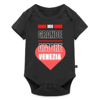 Mio grande amore Venezia - Baby Premium Kurzarmbody - Schwarz - Vorne