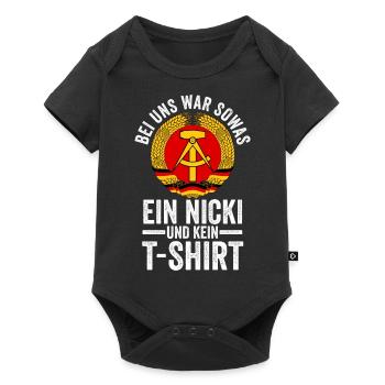 Ostdeutschland Ossi Deutschland DDR - Baby Premium Kurzarmbody - Schwarz - Vorne