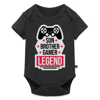 Fils Frère Gamer Légende - Body à manches courtes Premium Bébé - noir - Devant