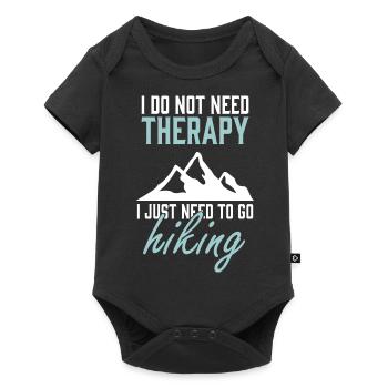 Hiking Hiking Holiday Mountains Mountains Landscape - Baby Premium short-sleeve bodysuit - black - Front