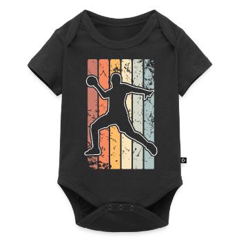 Handball Handballer - Baby Premium Kurzarmbody - Schwarz - Vorne