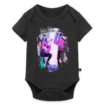 Musique rétro heavy metal Hard Rock Punk vinyle pop - Body à manches courtes Premium Bébé - noir - Devant