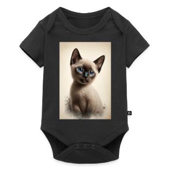 Chaton siamois - Body à manches courtes Premium Bébé - noir - Devant
