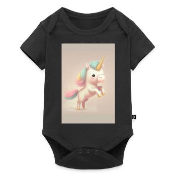 Baby unicorn - Baby Premium short-sleeve bodysuit - black - Front
