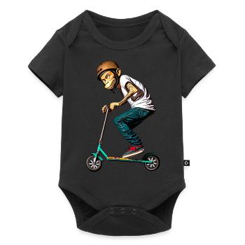 Stunt Scooter Monkey Does Tricks - Baby Premium short-sleeve bodysuit - black - Front
