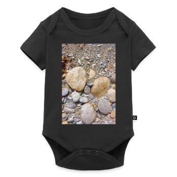 galets de plage - Body à manches courtes Premium Bébé - noir - Devant