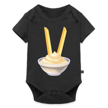 Delicious mayonnaise | Mayo with fries | Funny - Baby Premium short-sleeve bodysuit - black - Front