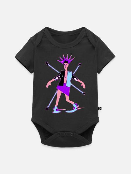 Fräulein Keupon - Baby Premium Kurzarmbody - Schwarz