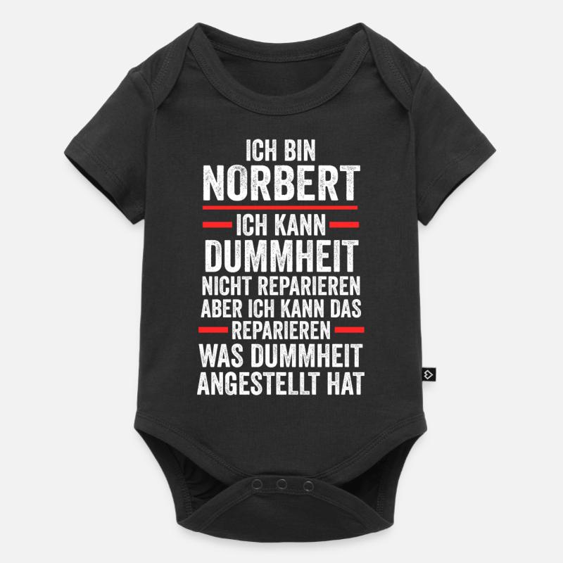 Norbert - Baby Premium Kurzarmbody - Schwarz
