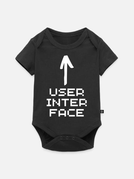 User interface white - Baby Premium Kurzarmbody - Schwarz