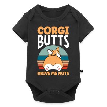 Corgi Butts Drive Me Nuts Corgi Butt Dog Lovers - Baby Premium short-sleeve bodysuit - black - Front