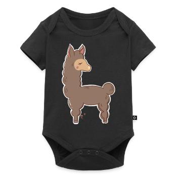 Alpaka Señorita Susi - Baby Premium Kurzarmbody - Schwarz - Vorne