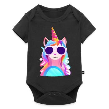 Unicorn Unicorn Mythical Animal Unicorns Girl - Baby Premium short-sleeve bodysuit - black - Front