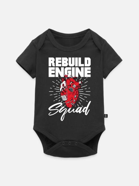 Rebuild engine squad - Baby Premium Kurzarmbody - Schwarz