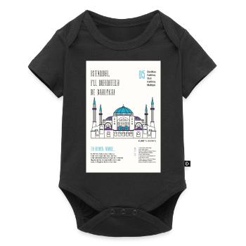 Istanbul - Baby Premium Kurzarmbody - Schwarz - Vorne