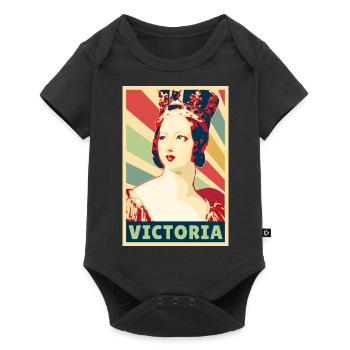 Victoria Queen of Inglaterra colores vintage - Body à manches courtes Premium Bébé - noir - Devant