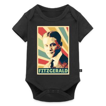 Scott Fitzgerald Vintage Farben - Baby Premium Kurzarmbody - Schwarz - Vorne