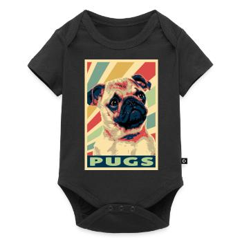 Pugs Vintage Colors - Baby Premium short-sleeve bodysuit - black - Front
