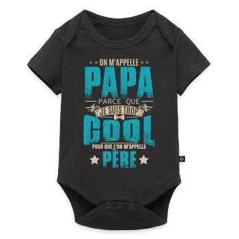 On M'Appelle Papa Fête Des Pères - Body à manches courtes Premium Bébé - noir - Devant