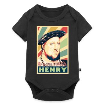Rey Henry 8 colores vintage - Body à manches courtes Premium Bébé - noir - Devant
