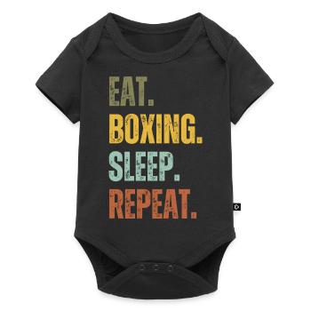 EAT BOXING SLEEP REPEAT - Baby Premium short-sleeve bodysuit - black - Front