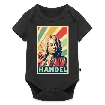 Georg Friedrich Handel Vintage Colors - Body à manches courtes Premium Bébé - noir - Devant