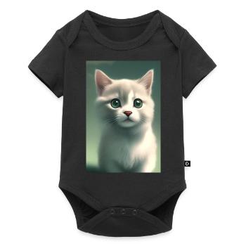 Mignon bébé chat - Body à manches courtes Premium Bébé - noir - Devant