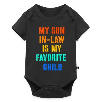 My Son IN Law Is My Favorite Child Funny Mom & Dad - Baby Premium short-sleeve bodysuit - black - Front