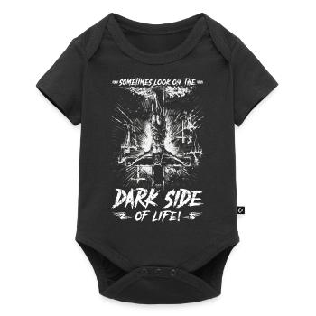 Gothic Satanic Inverted Cross, Dark Side Of Life, - Baby Premium Kurzarmbody - Schwarz - Vorne