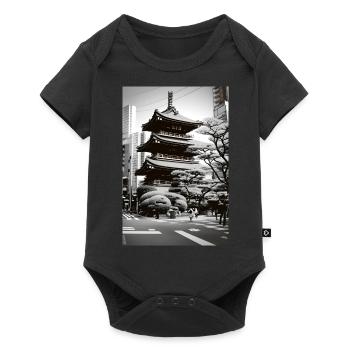 Tokyo Landscape - Baby Premium short-sleeve bodysuit - black - Front