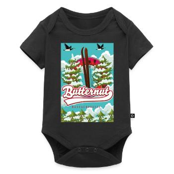Affiche de ski Butternut massachusetts - Body à manches courtes Premium Bébé - noir - Devant