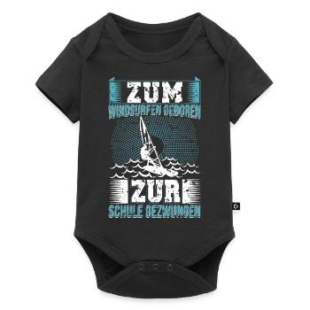 Windsurfing Windsurfen - Baby Premium Kurzarmbody - Schwarz - Vorne