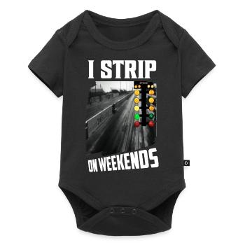 I Strip On Weekends Muscle Car Drag Racer - Baby Premium short-sleeve bodysuit - black - Front