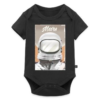 Mars Explorer Astronaut - Baby Premium Kurzarmbody - Schwarz - Vorne
