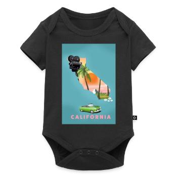 Carte de voyage California Movies - Body à manches courtes Premium Bébé - noir - Devant