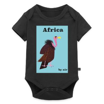 Africa By Air travel poster - Baby Premium short-sleeve bodysuit - black - Front